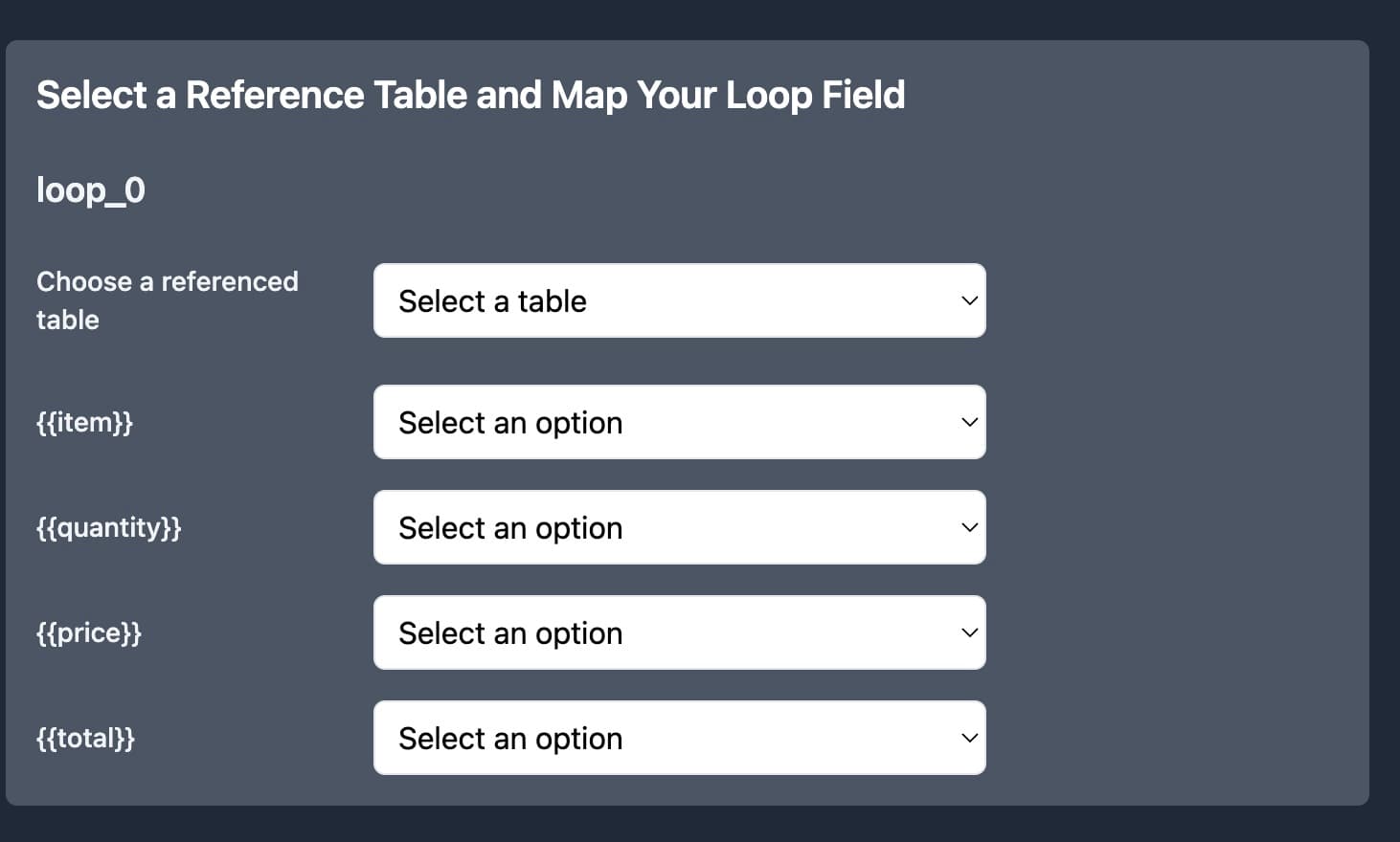 If there is line items you can get access to other tables and map variable from other Airtable table.
