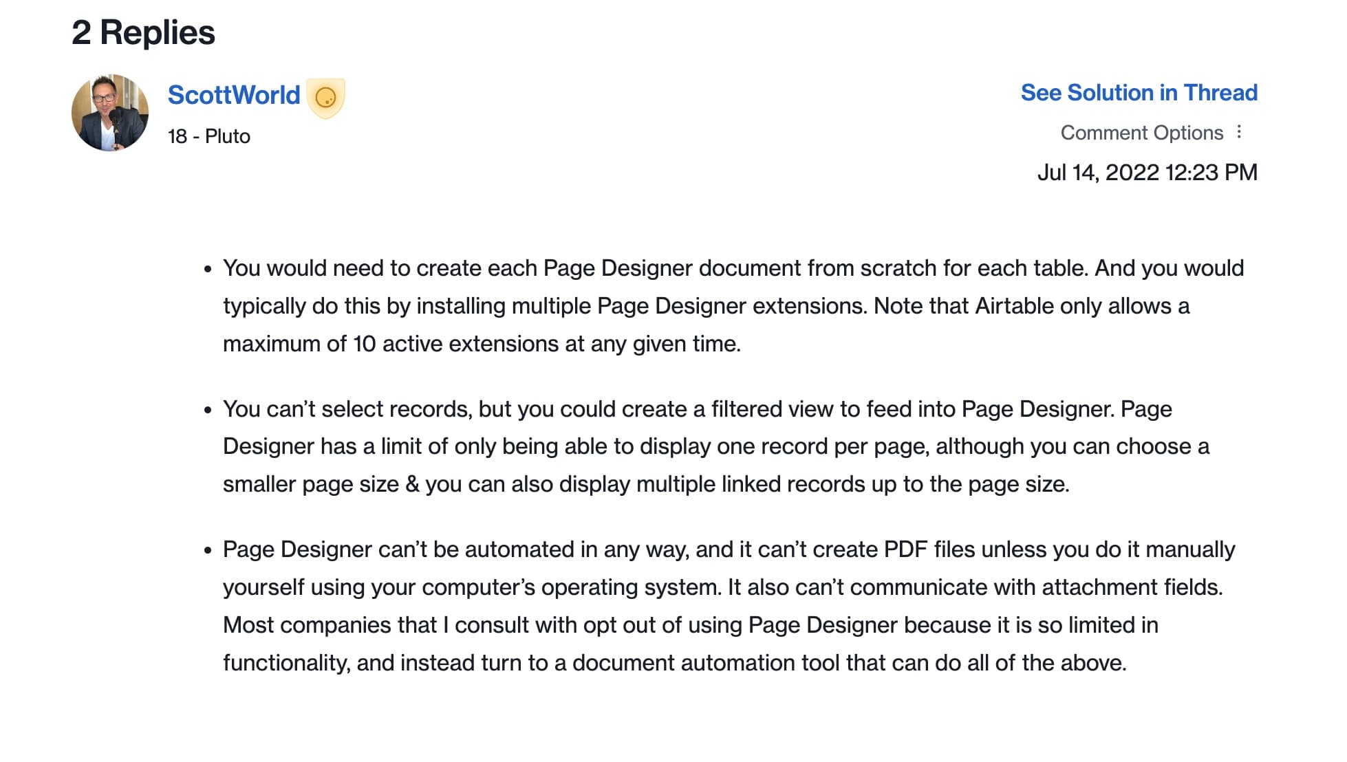 Some experts share their expertise about Page Designer