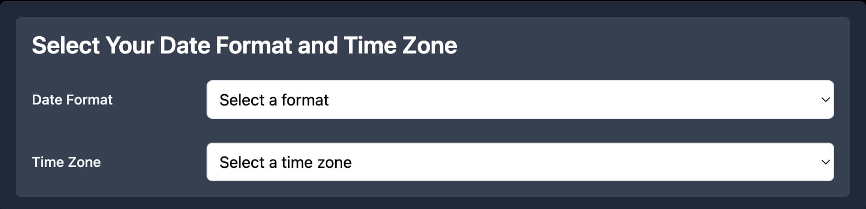 Choose a date format, if you manage date
