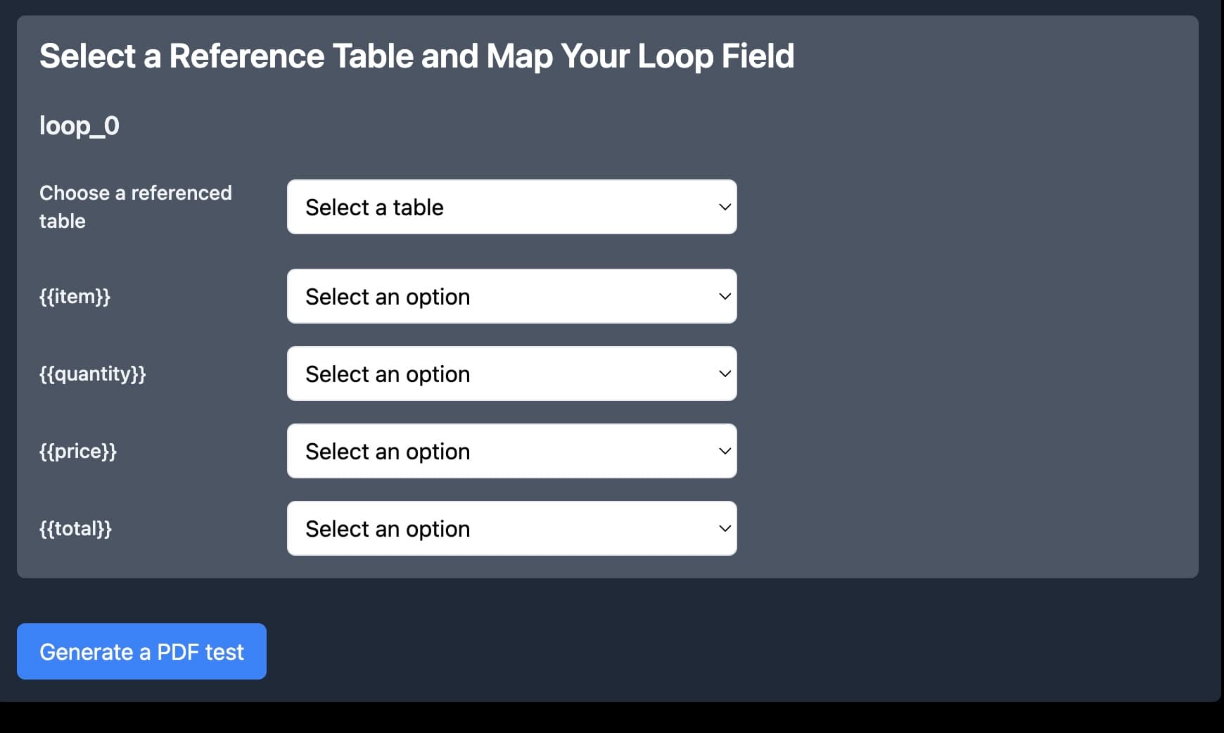 Map your Google Docs variable to your Airtable data. It will help to generate PDFs