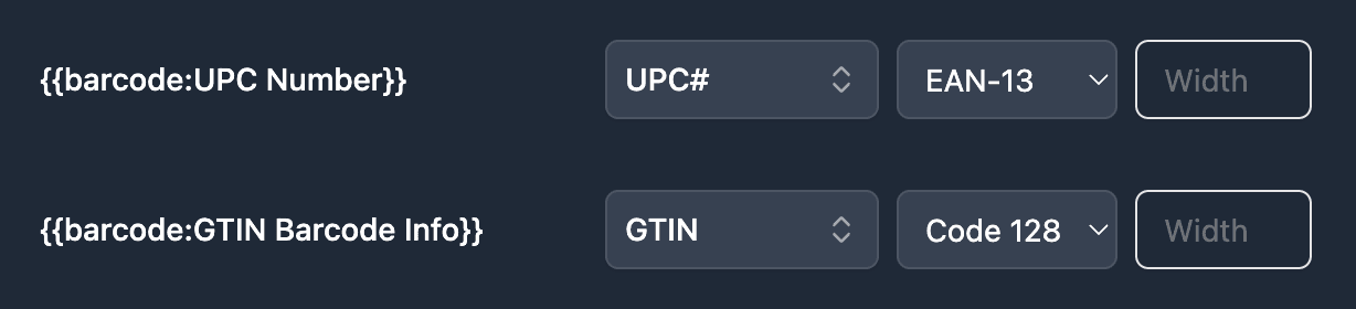 TypeFlow field mapping interface showing Airtable fields mapped to label template variables with quantity mode selection