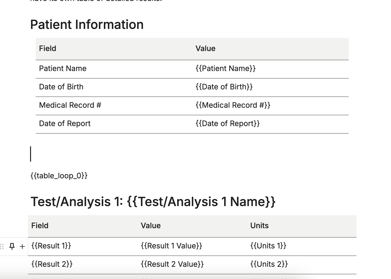 Medical Report Template